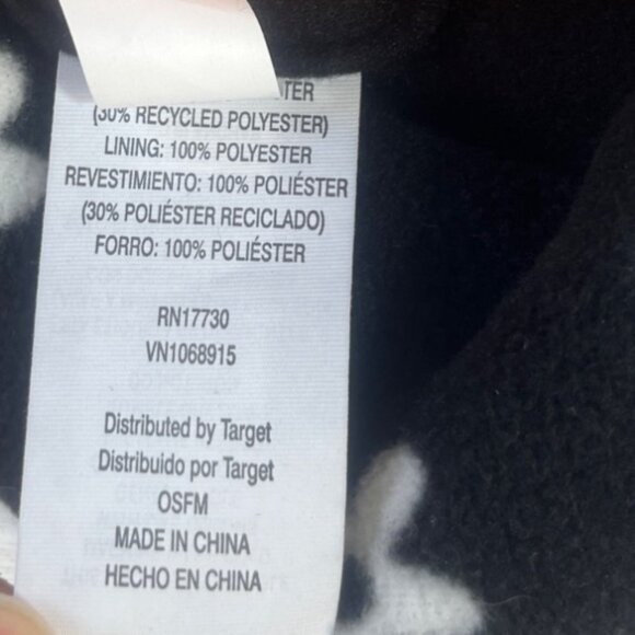 Cat & Jack Flower Print Beanie Hat Girls OS Black White New - Picture 5 of 9